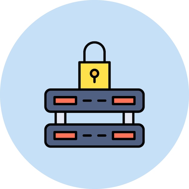 server locked icon vector image can be used for cyber security