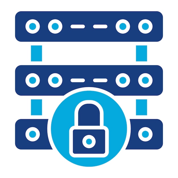 Server Security Duotone Illustration