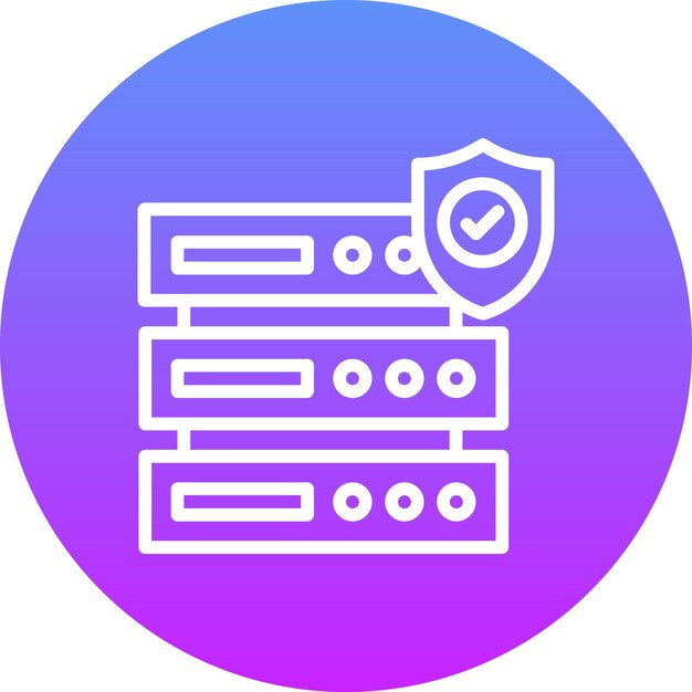server security vector icon illustration of protection and security iconset