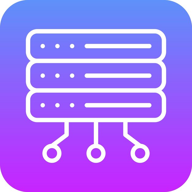 Server vector icon illustration of Computer and Hardware iconset