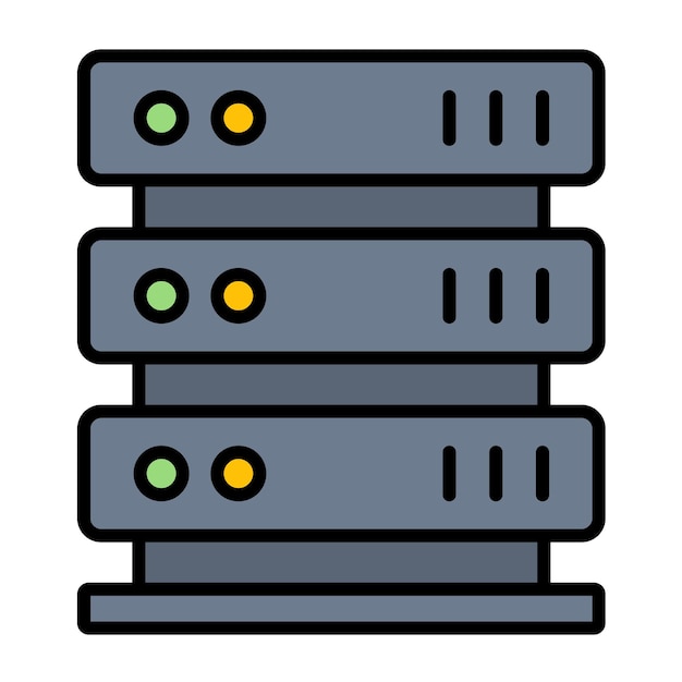 Server Vector Illustration Style