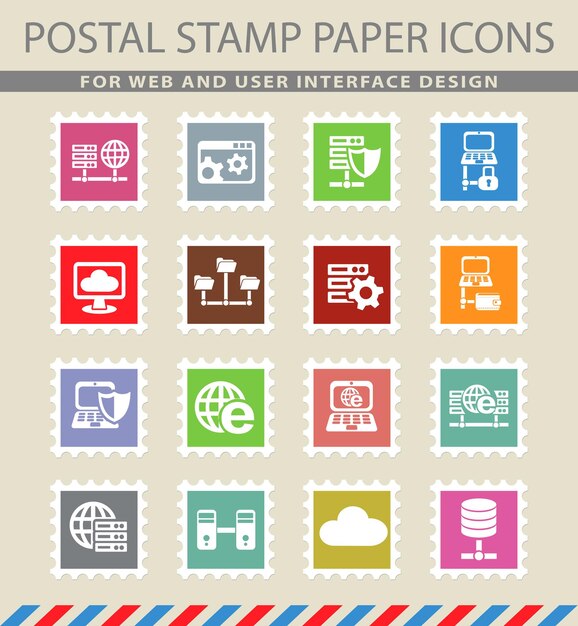Server web icons for user interface design