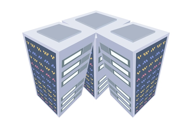 Serverrum databasesystem Server racks Databeskyttelse Internet Security Concept Datacenterikon cloud storage cloud computing Computer Server Hosting ikon computernetværk sikkert og beskyttelse