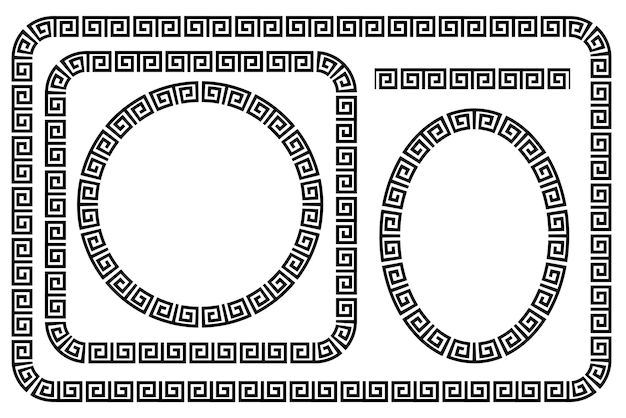 set black circle frame for certificate, placard go xi fat cai, imlek moment or other china related