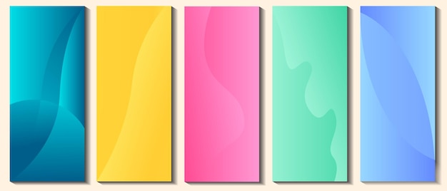 set blank potrait abstract banner background vector illustration