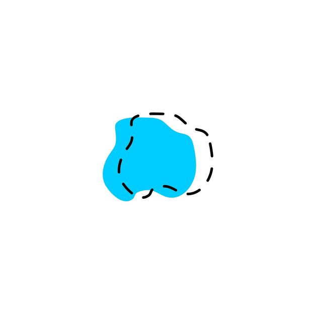 set blob hand draw element set abstract