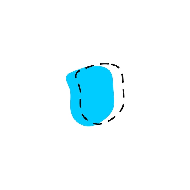 set blob hand draw element set art