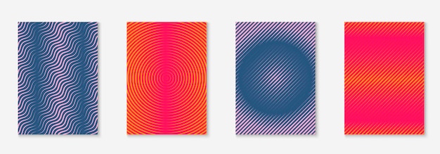 Set brochure as minimalist trendy cover Line geometric element