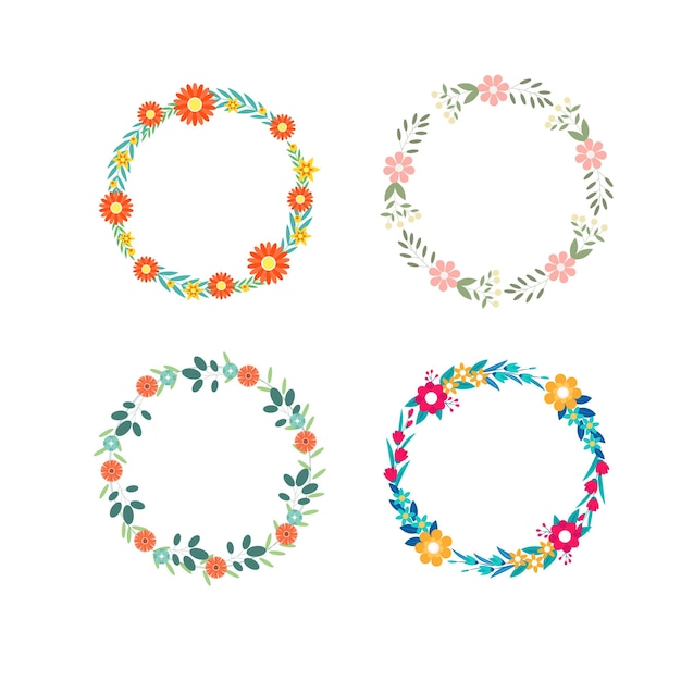 set collection of frame border floral tree branches form rectangle shape rustic arch hand drawn wat