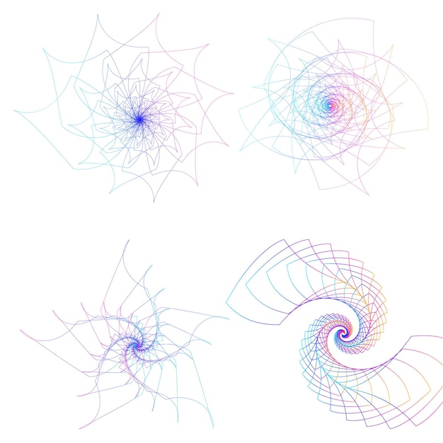 set design element circle isolated bold vector colors golden ring from abstract glow wavy stripes of many glittering swirl created using blend tool vector illustration eps10 for your presentation