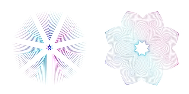 Set design element circle Isolated bold vector colors golden ring from Abstract glow wavy stripes of many glittering swirl created using Blend Tool Vector illustration EPS10 for your presentation