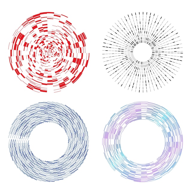 set design element circle isolated bold vector colors golden ring from abstract glow wavy stripes of many glittering swirl created using blend tool vector illustration eps10 for your presentation
