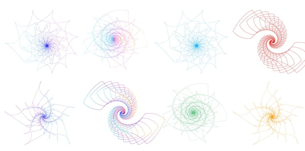 set design element circle isolated bold vector colors golden ring from abstract glow wavy stripes of many glittering swirl created using blend tool vector illustration eps10 for your presentation