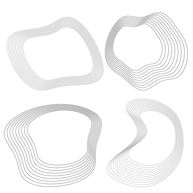 set design element circle isolated bold vector colors golden ring from abstract glow wavy stripes of many glittering swirl created using blend tool vector illustration eps10 for your presentation