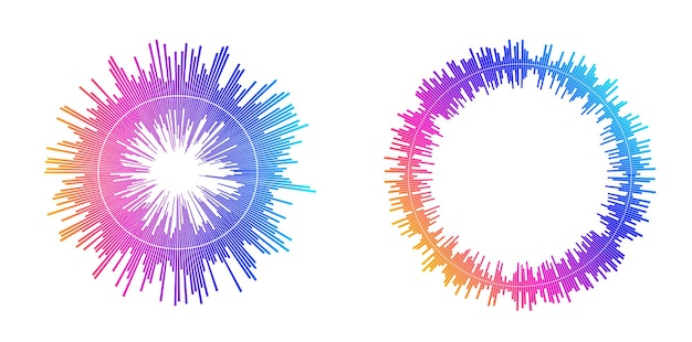 set design element circle isolated bold vector colors golden ring from abstract glow wavy stripes of many glittering swirl created using blend tool vector illustration eps10 for your presentation
