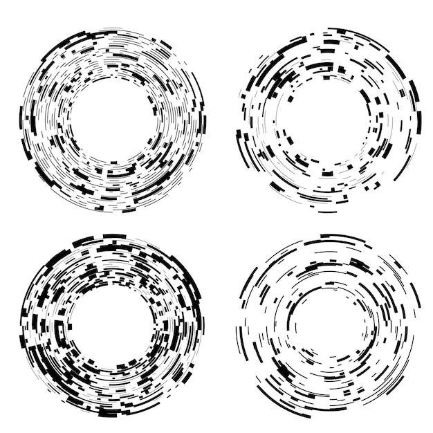 set design element circle isolated bold vector colors golden ring from abstract glow wavy stripes of many glittering swirl created using blend tool vector illustration eps10 for your presentation