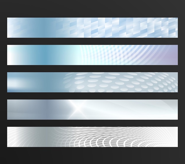 Set Design elements business presentation template Vector illustration horizontal web banners background backdrop abstract blurry form EPS 10 for web buttons template web site page presentation