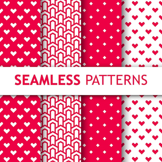 Set draw simple seamless patterns for your fabric and textile