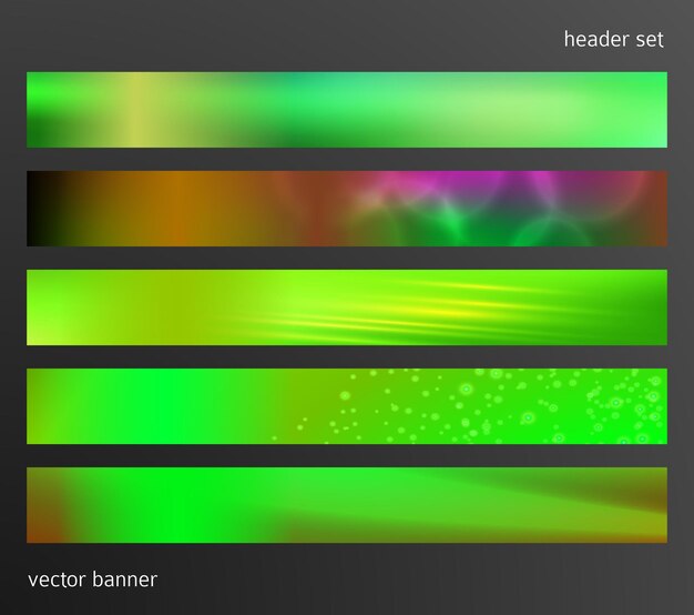 Set horizontal web banners background04