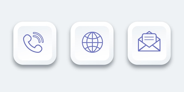 Set icon sign outline simple vector design