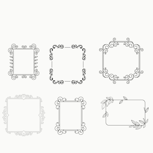 Set of 260 design elements Wreath frames calligraphic swirls divider laurel leaves ornate awa