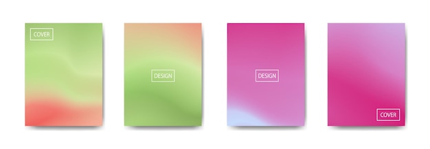 set of abstract background with beautiful gradation color colorful background for poster flyer