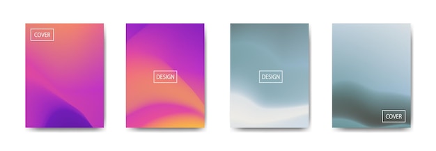 set of abstract background with beautiful gradation color colorful background for poster