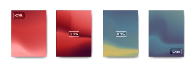 set of abstract background with beautiful gradation color colorful background for poster