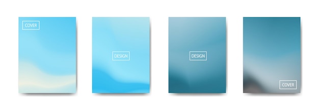 set of abstract background with beautiful gradation color colorful background for poster