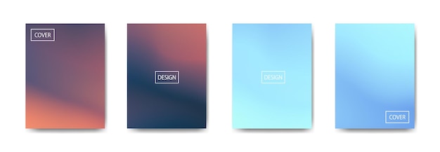 set of abstract background with beautiful gradation color colorful background for poster