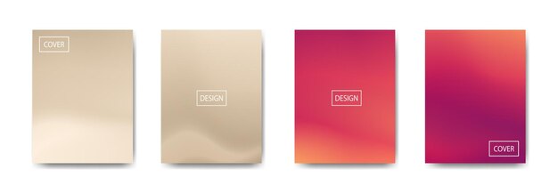 set of abstract background with beautiful gradation color colorful background for poster