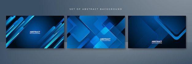 Set of abstract blue background with futuristic concept