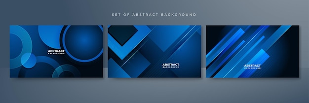 Set of abstract blue background with futuristic concept