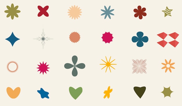 set of abstract geometry shape