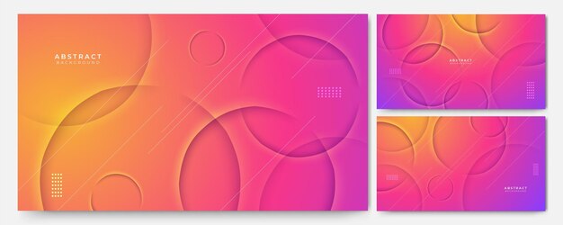 set of abstract modern trendy minimal colorful background dynamic shapes composition with modern hipster futuristic graphic vector abstract background texture design bright poster banner