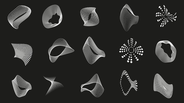 Set of abstract shapes