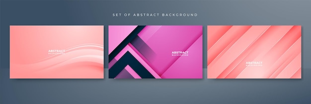 Set of abstract soft pink background Vector abstract graphic design banner pattern presentation background web template
