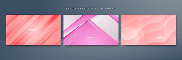 Set of abstract soft pink background Vector abstract graphic design banner pattern presentation background web template