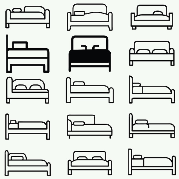 Set of Bed icon