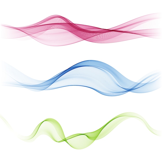 Set of blend abstract wave element Wave flow