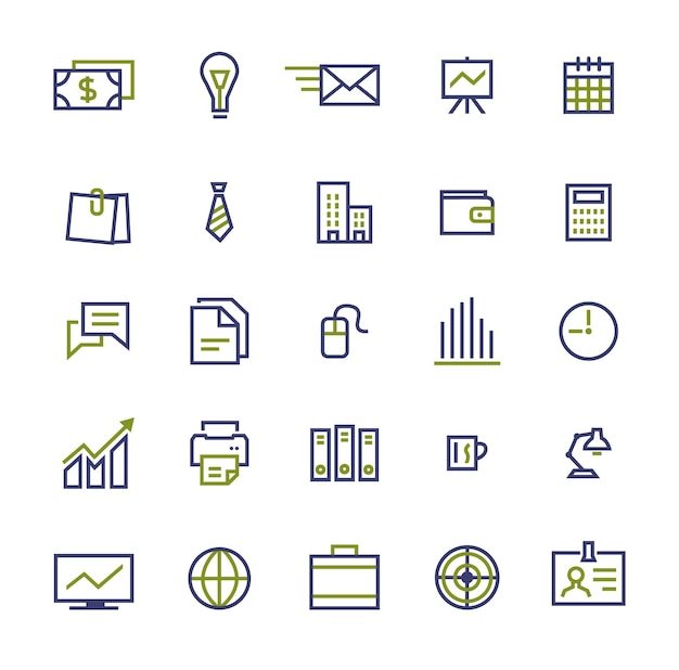 Set of business icons for internet marketing and services