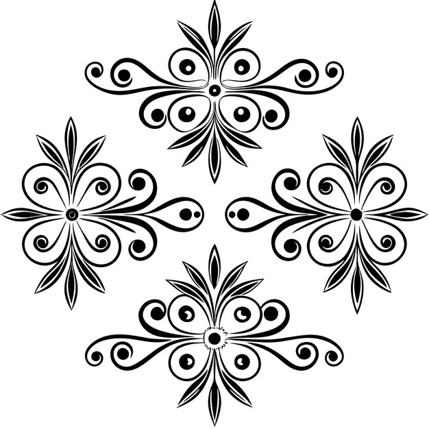 Set of Calligraphic Ornamental Divider Collection Simple and Minimal Design