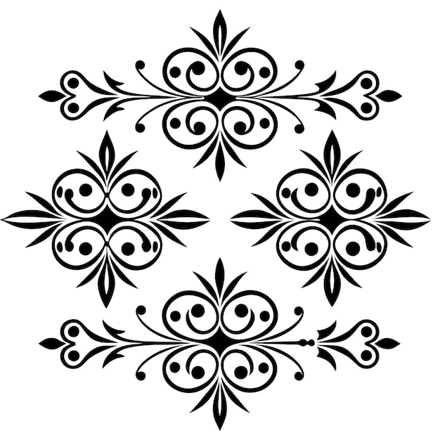 Set of Calligraphic Ornamental Divider Collection Simple and Minimal Design