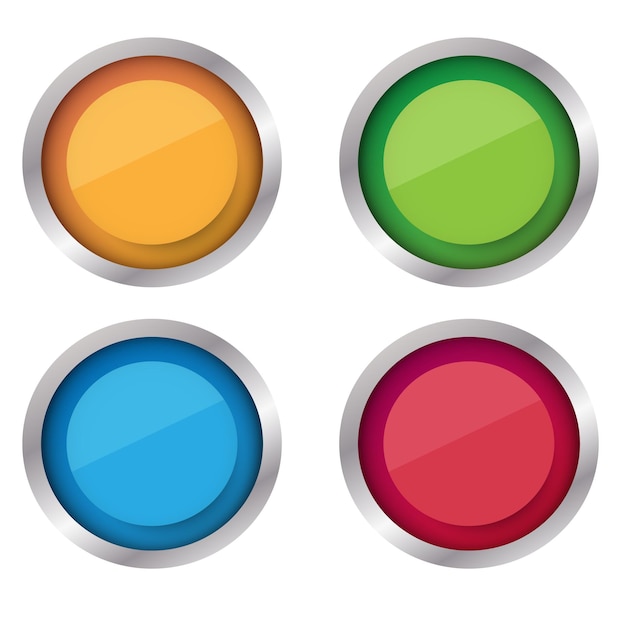 set of colorful buttons