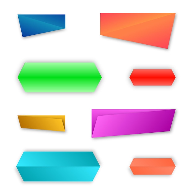 set of colorful glossy web button illustration vector stock