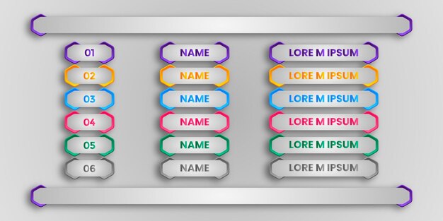 Set of colorful tags. Template elements. Modern Design Minimal style. Template ready for use in web