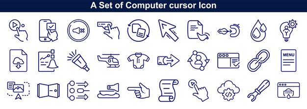 Set of Computer Cursor Icons