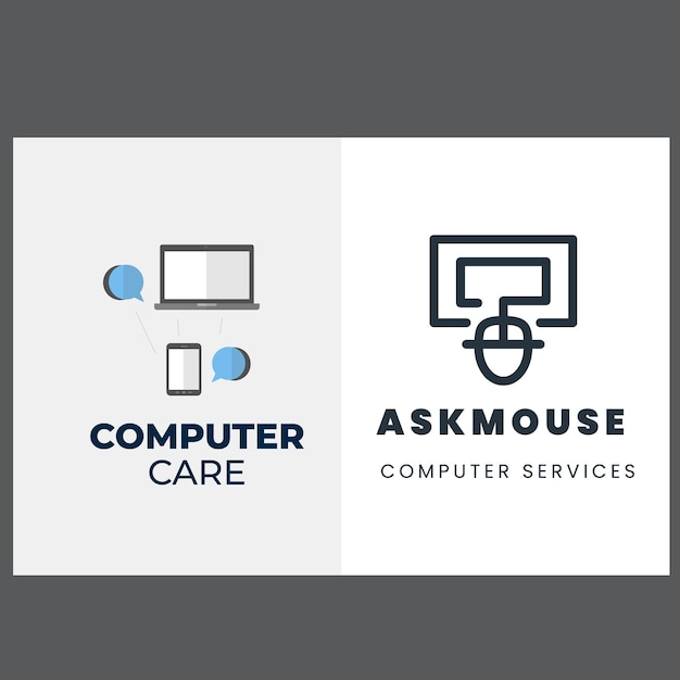 set of computer mouse vector logo with modern concept designs illustration for technology computer