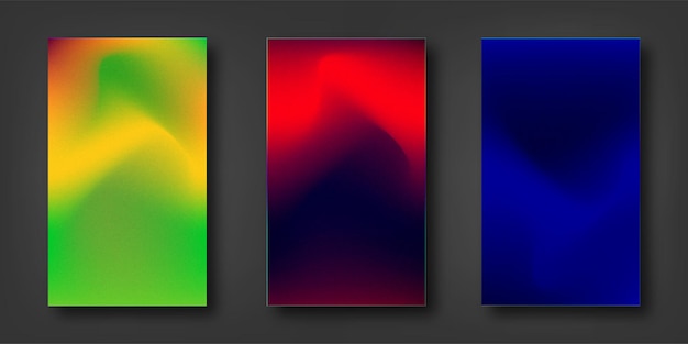 Set of covers design templates with vibrant gradient background Trendy modern design
