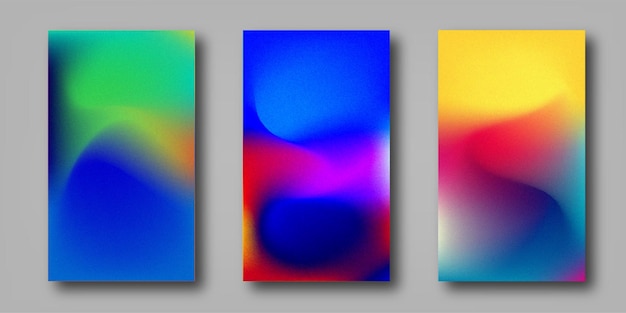 Set of covers design templates with vibrant gradient background Trendy modern design